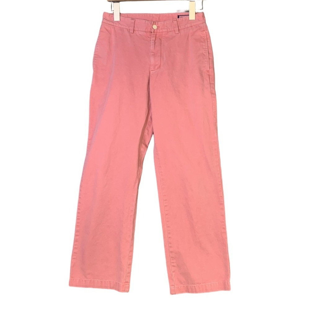 Vinyard Vines 28x30 100% Cotton Twill Mid Rise Pink Chino Slacks Pants Soft